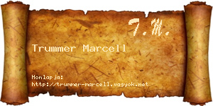 Trummer Marcell névjegykártya